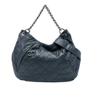 Pre-Loved Chanel Quilted Calfskin Coco Pleats Hobo